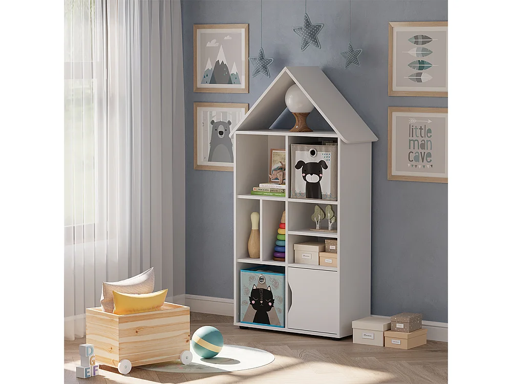 Scaffale per bambini bianco 71x32.1x148.4 estell