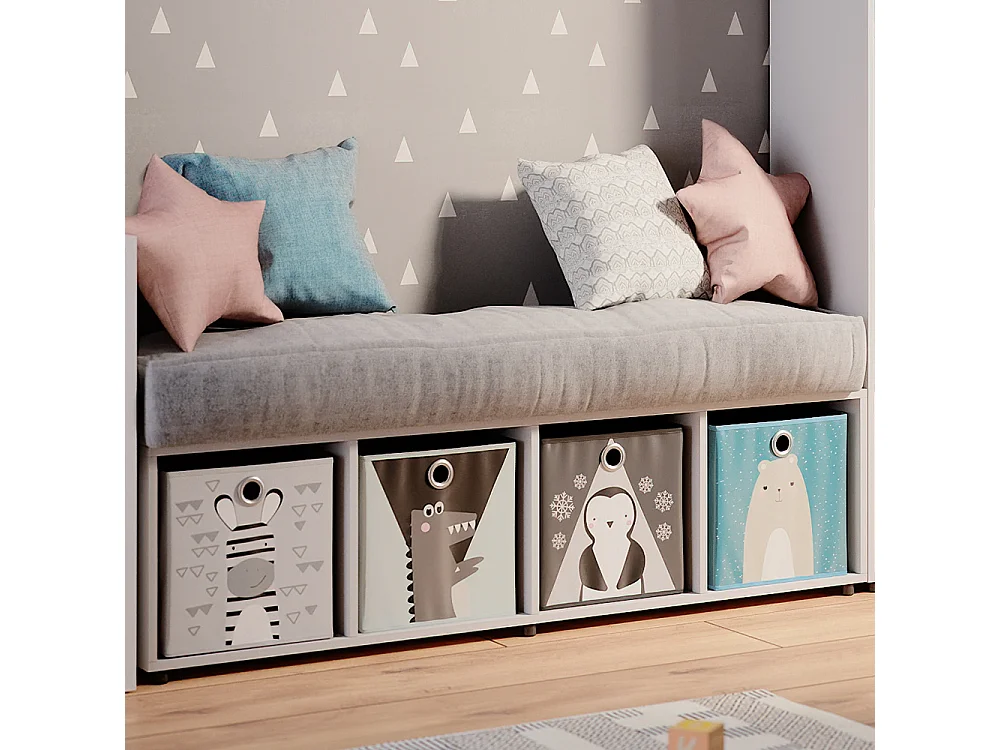 Kinderregal weiß 142.5x33x36.2 ludus