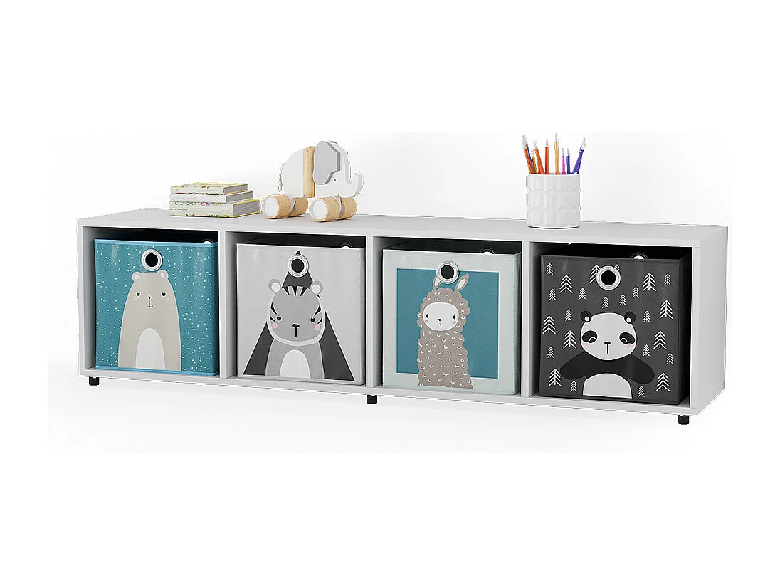 Kinderregal weiß 142.5x33x36.2 ludus