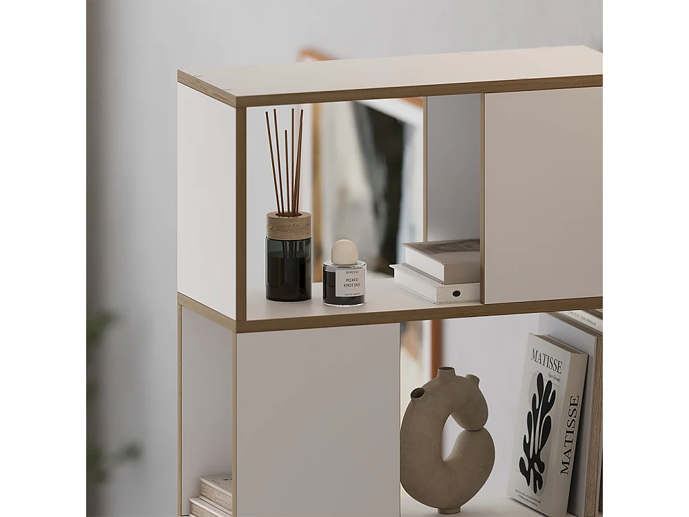 Raumteiler weiß/eiche 60x24x186 eneos