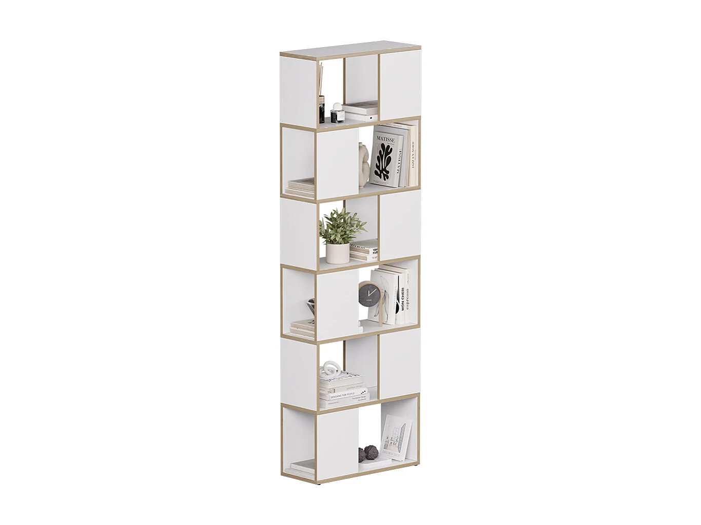 Séparation de pièce blanc/chêne 60x24x186 eneos