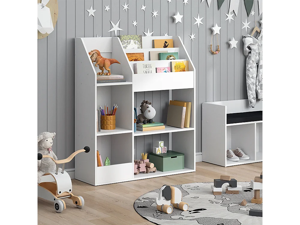 Libreria bambini bianco 100.4x30.9x114.2 luigi