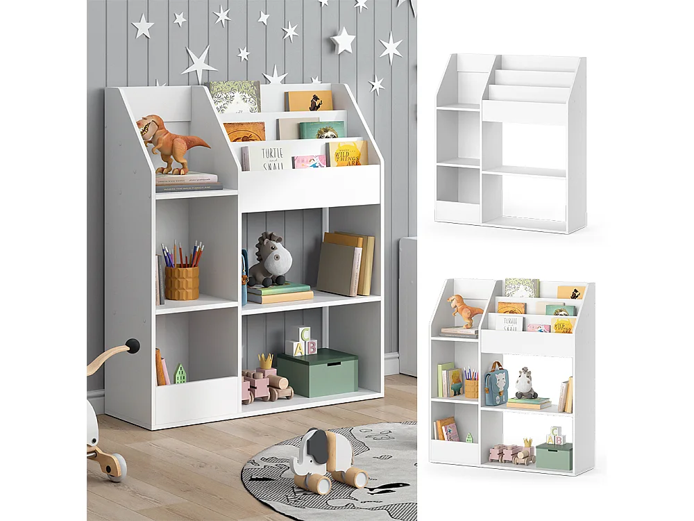 Bibliothèque enfant blanc 100.4x30.9x114.2 luigi