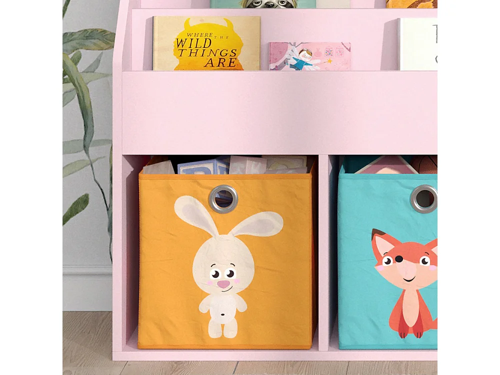 Kinderboekenkast roze 72x30.7x79 luigi
