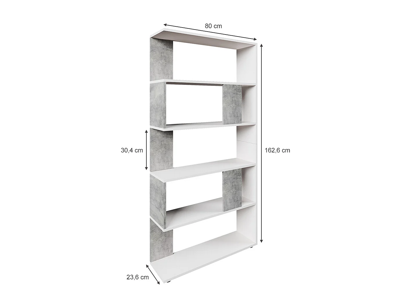 Raumteiler beton 80x23.6x162.6