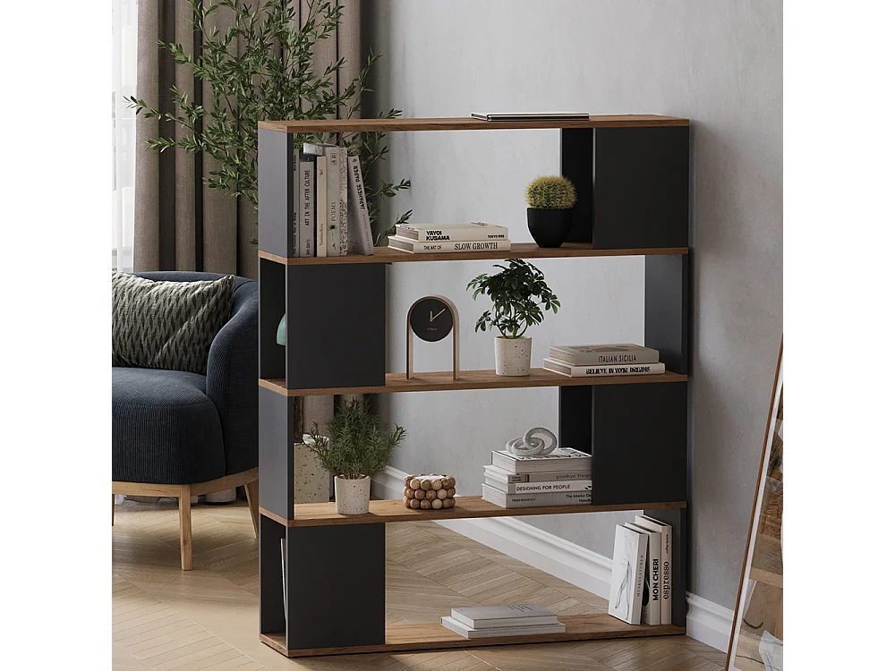 Séparation de pièce anthracite/chêne doré 100x24x124.5 eneos