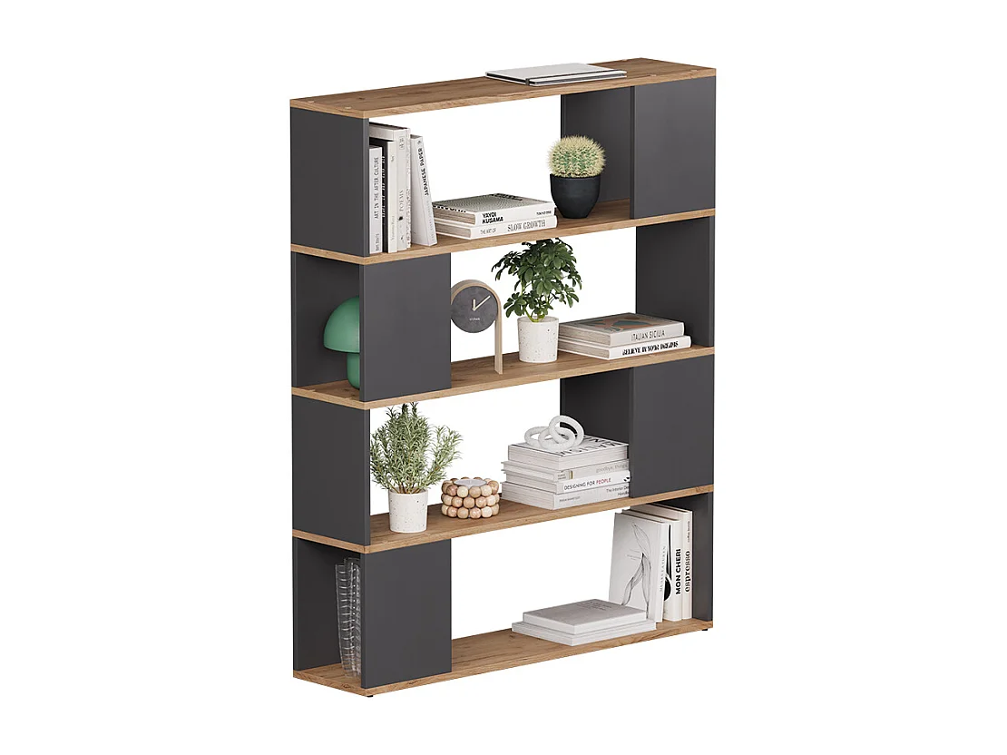 Séparation de pièce anthracite/chêne doré 100x24x124.5 eneos