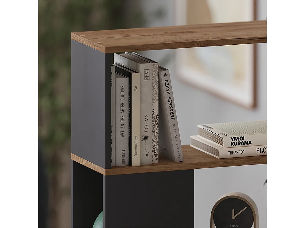 Séparation de pièce anthracite/chêne doré 100x24x124.5 eneos