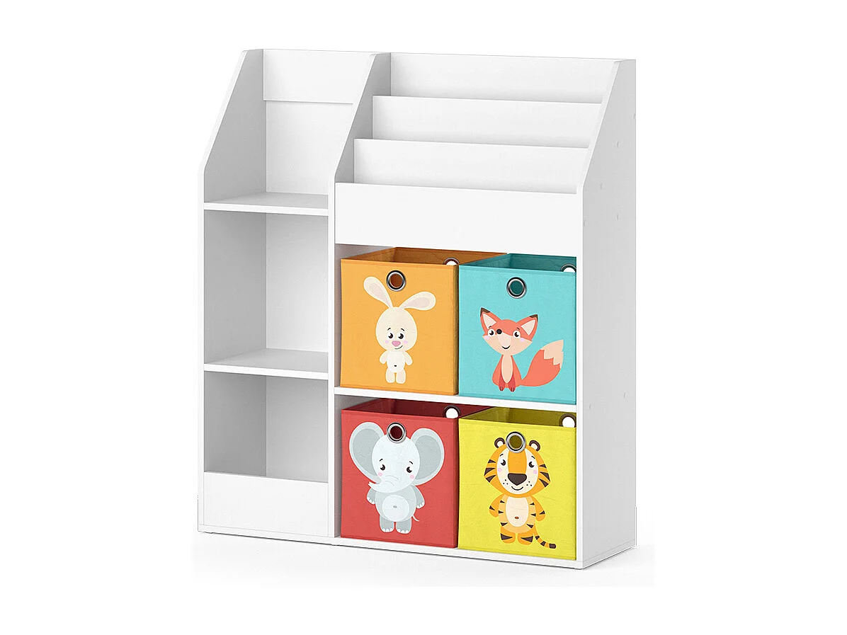 Bibliothèque enfant blanc 100.4x30.9x114.2 luigi