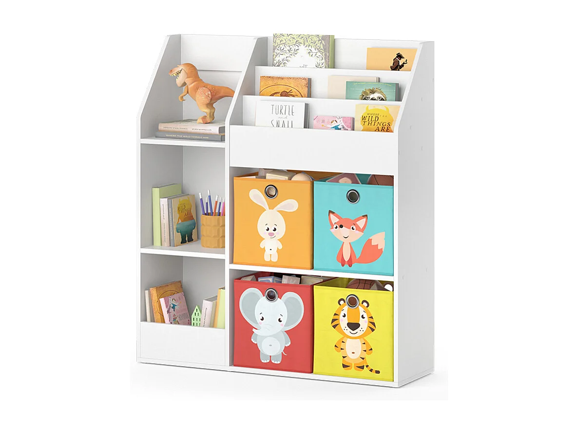 Bibliothèque enfant blanc 100.4x30.9x114.2 luigi