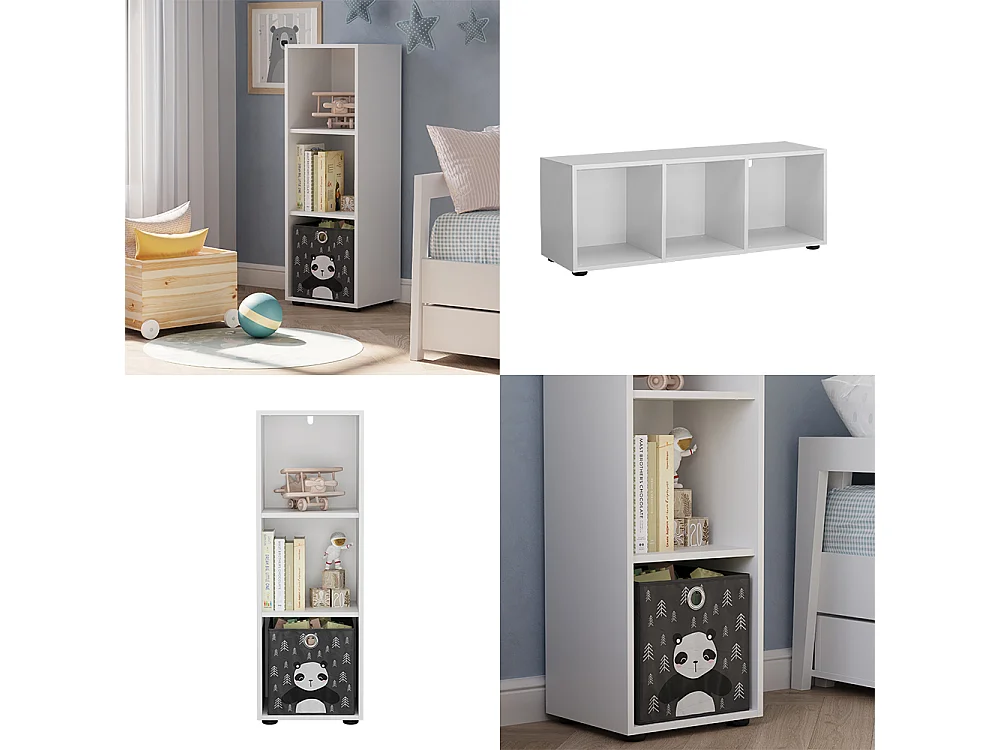 Étagère pour enfants blanc 36.2x32.1x107.6 estell