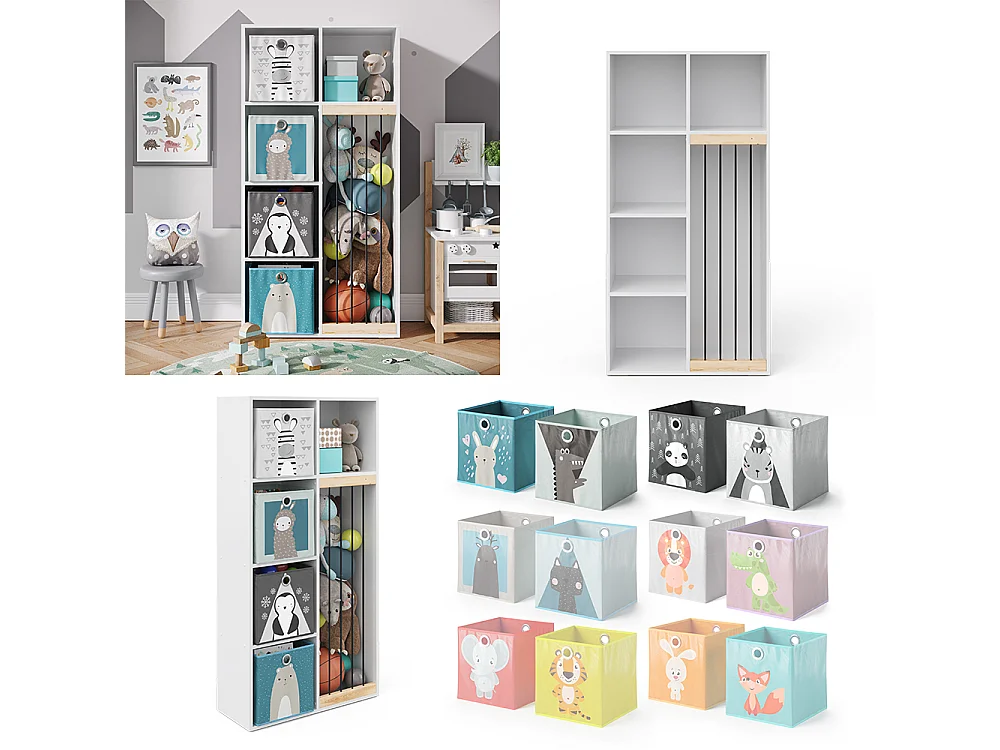 Półka dla dzieci biały 72x29.1x143 marvin