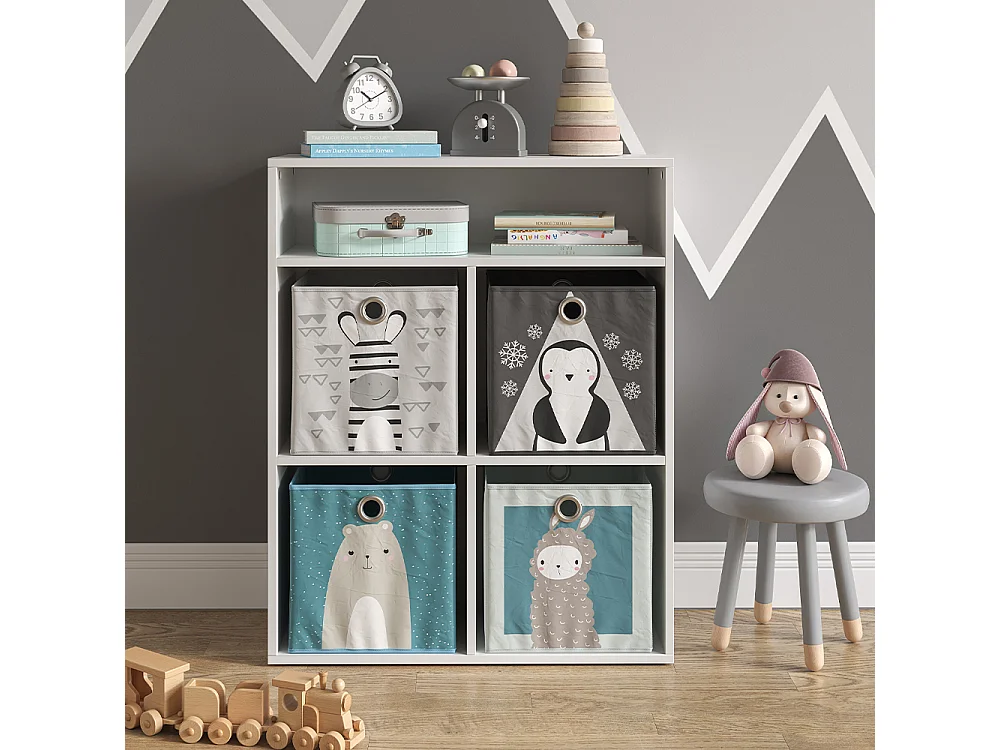 Kinderregal weiß 72x30.6x90.2