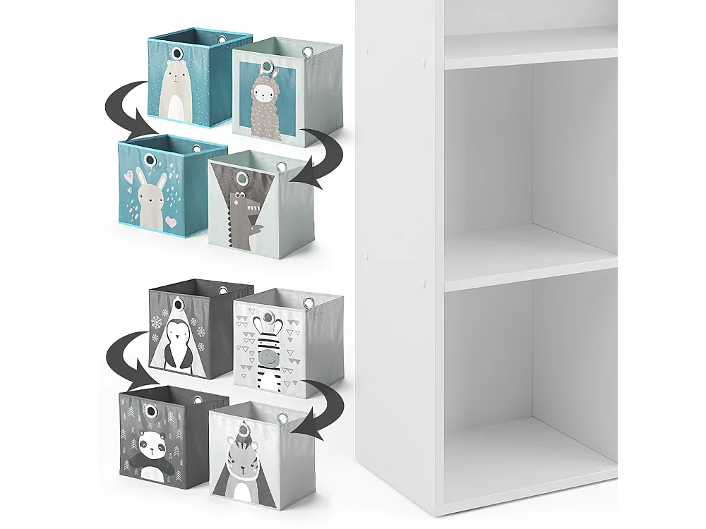 Kinderregal weiß 72x30.6x90.2