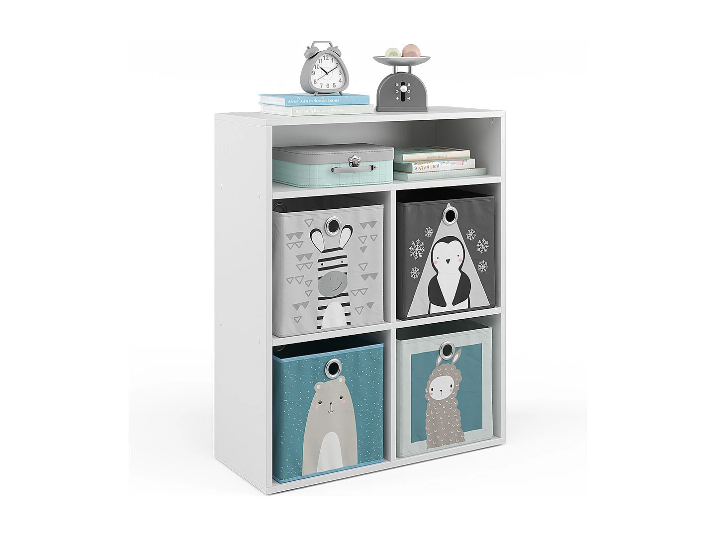 Kinderregal weiß 72x30.6x90.2