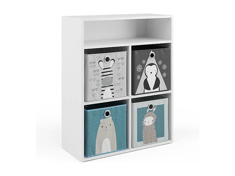 Libreria bambini bianco 72x30.6x90.2