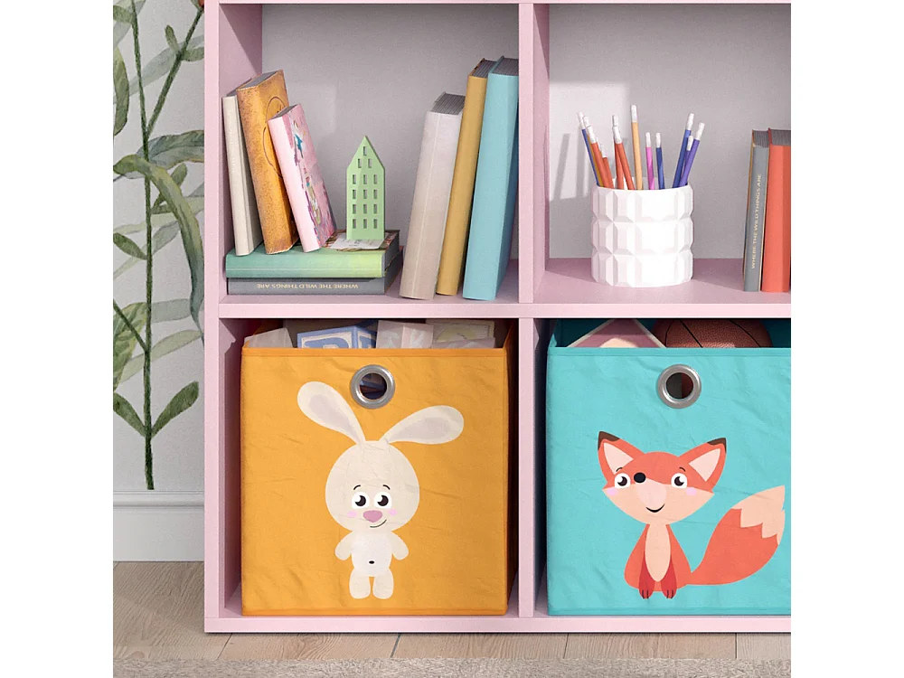 Kinderboekenkast roze 72x31.2x114.2 luigi