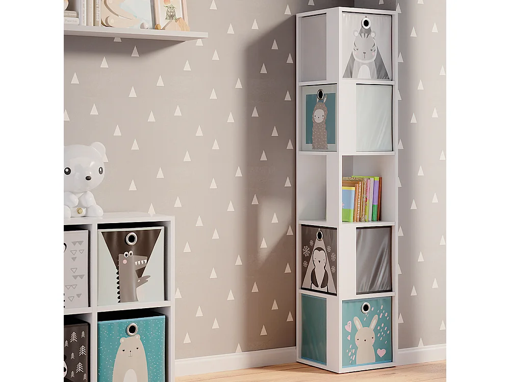 Bibliothèque enfant blanc 33.3x33.3x162.2 lio