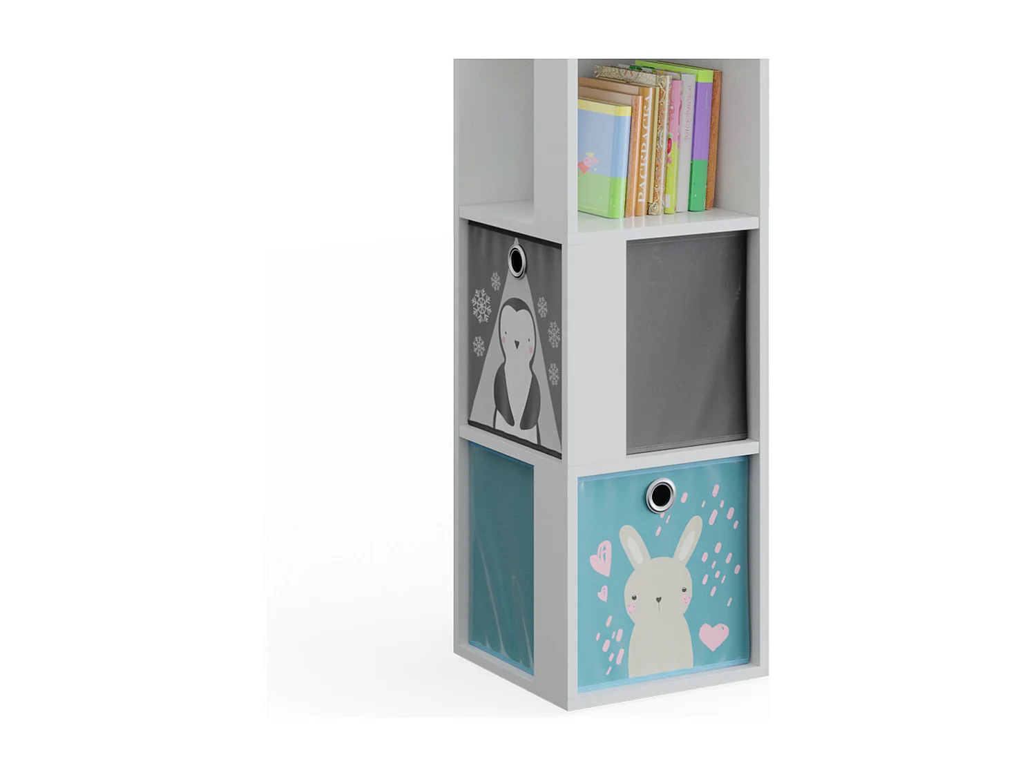 Bibliothèque enfant blanc 33.3x33.3x162.2 lio