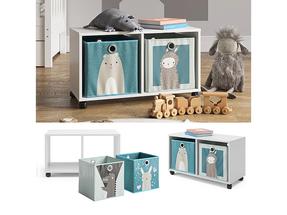 Kinderregal weiß 72x30.8x42.4