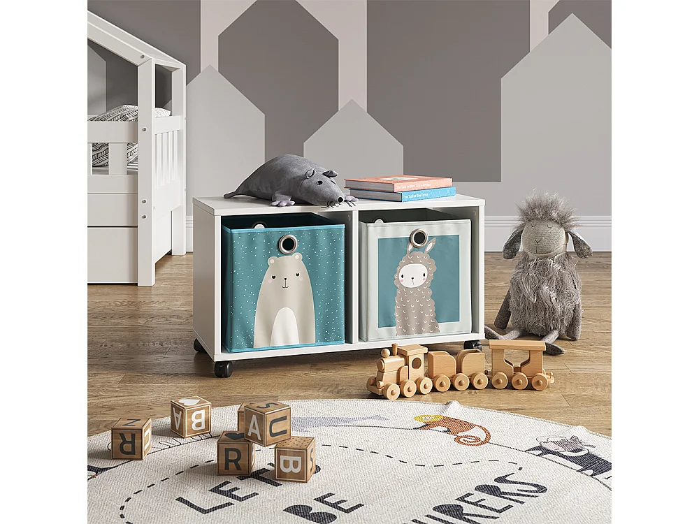 Bibliothèque enfant blanc 72x30.8x42.4