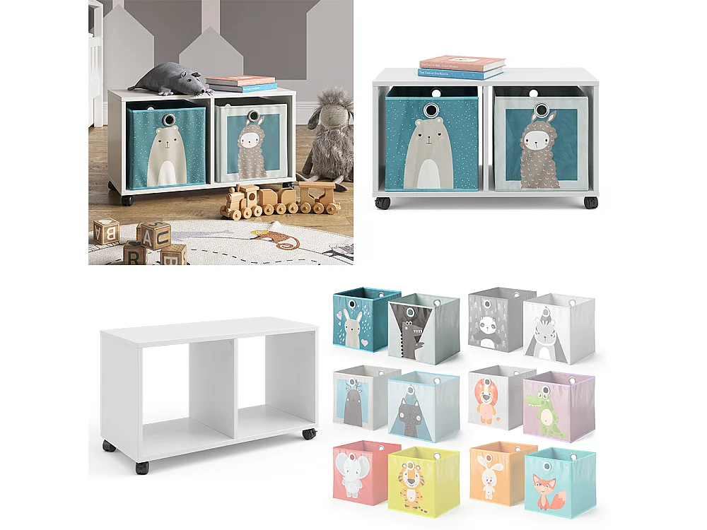 Bibliothèque enfant blanc 72x30.8x42.4