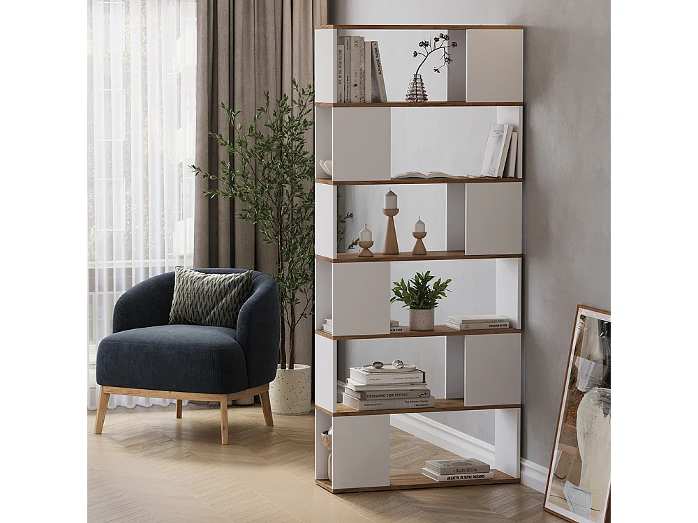 Divisorio per ambienti rovere bianco/dorato 80x24x186 eneos