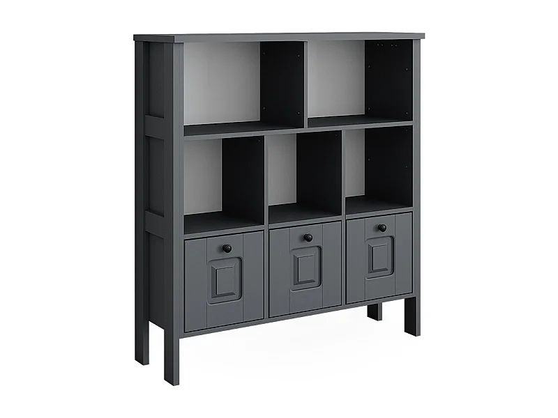 Kinderregal grau 103.6x32.6x113.4 ajaton