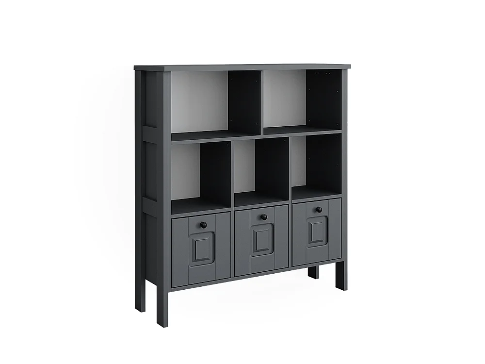 Libreria bambini grigio 103.6x32.6x113.4 ajaton