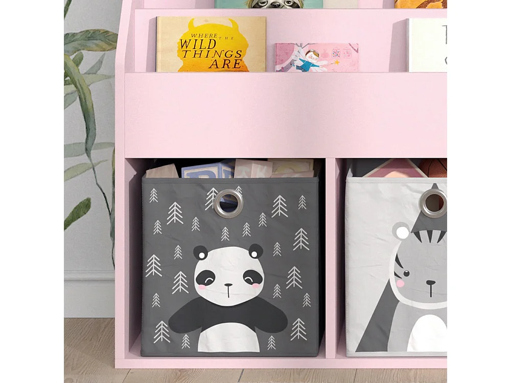 Kinderboekenkast roze 72x30.7x79 luigi