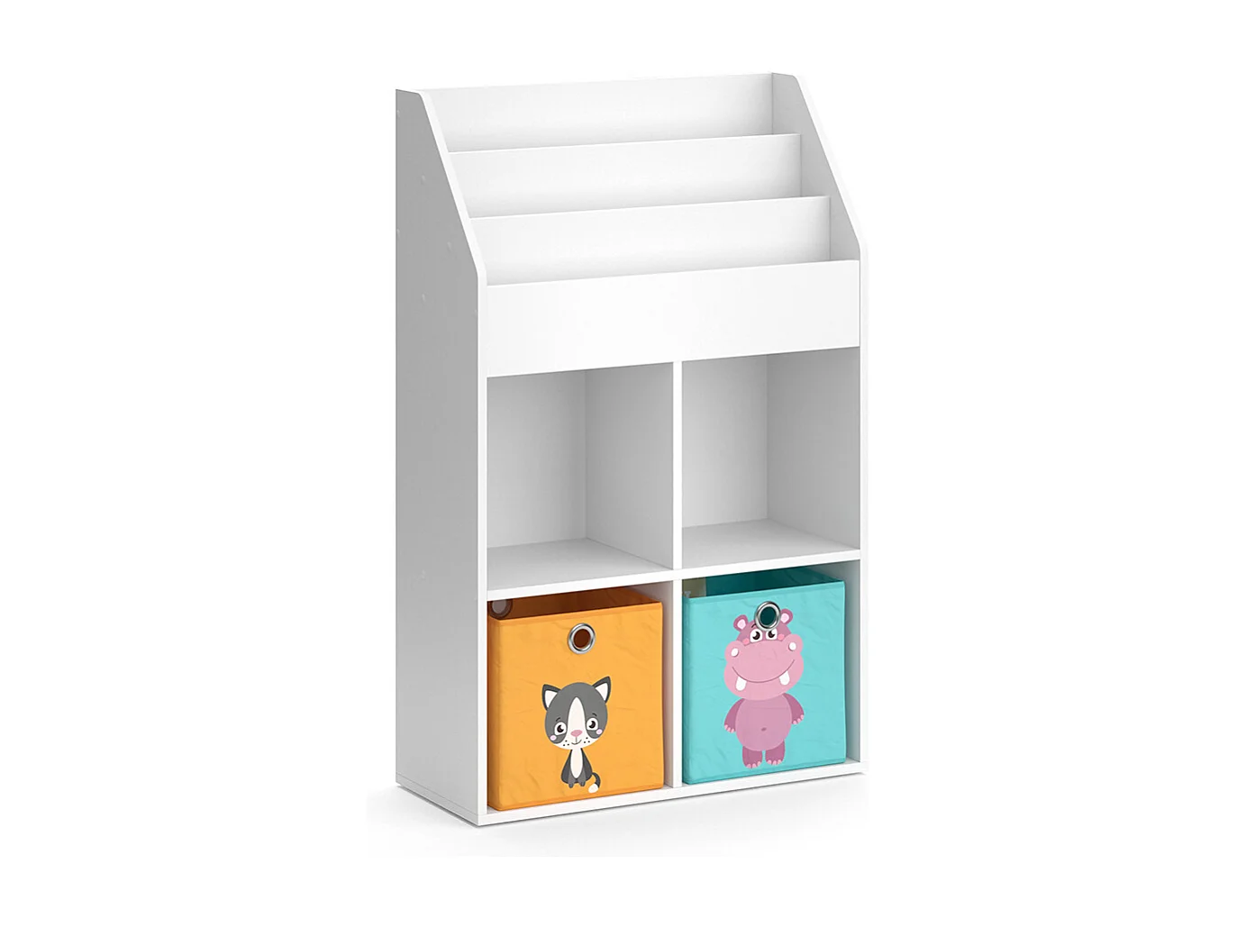 Bibliothèque enfant blanc 72x31.2x114.2 luigi