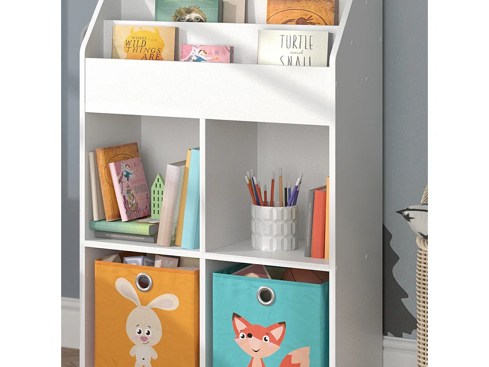 Bibliothèque enfant blanc 72x31.2x114.2 luigi