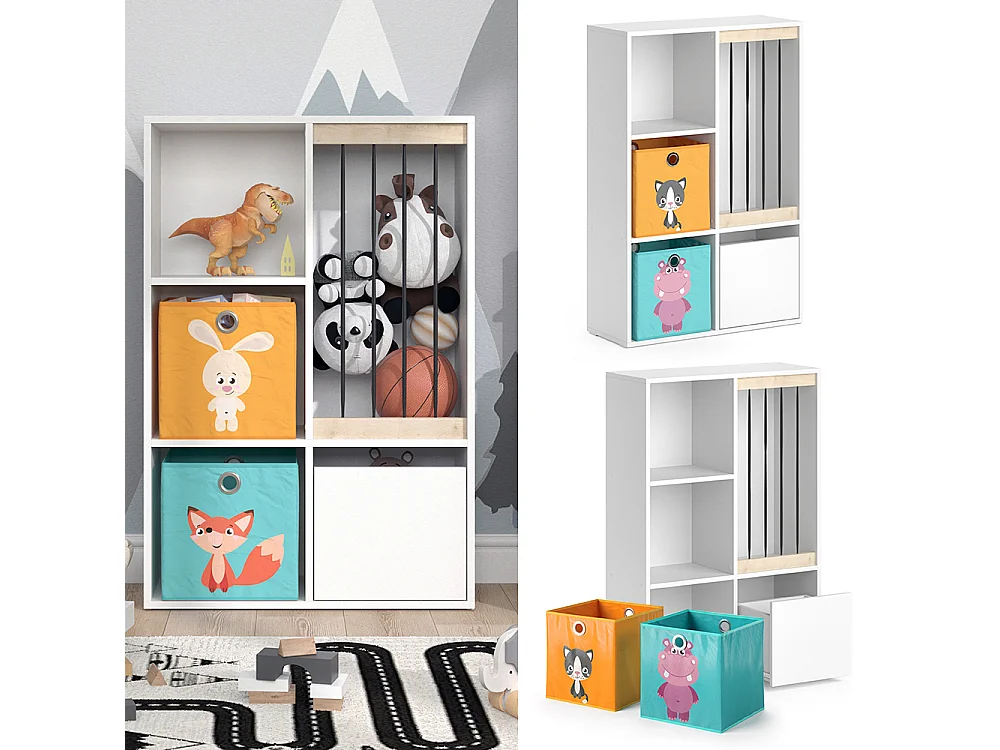 Libreria bambini bianco 29.2x72x107.8 luigi