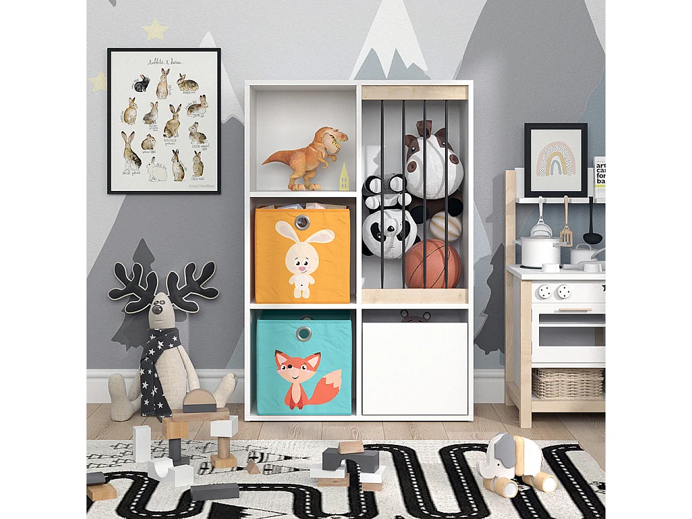 Libreria bambini bianco 29.2x72x107.8 luigi