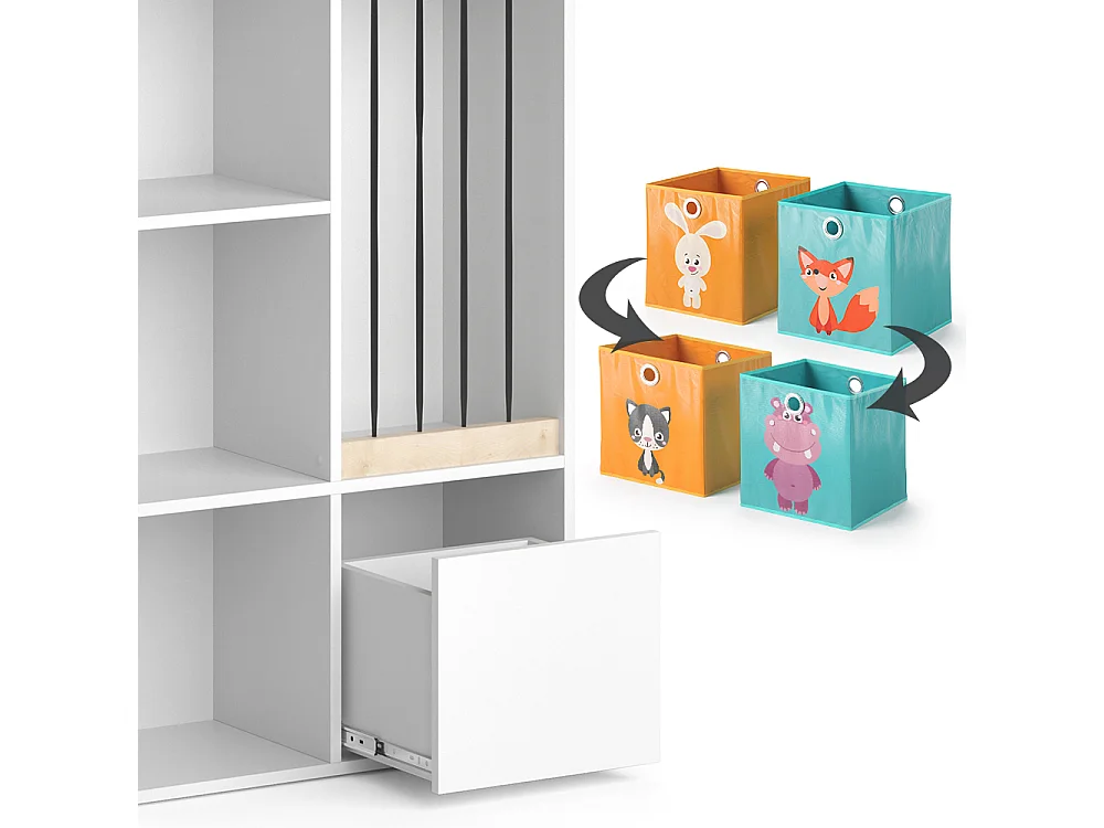 Libreria bambini bianco 29.2x72x107.8 luigi