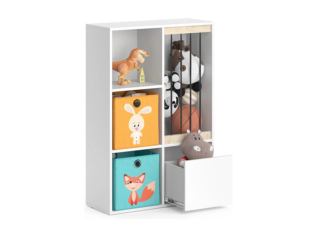 Libreria bambini bianco 29.2x72x107.8 luigi