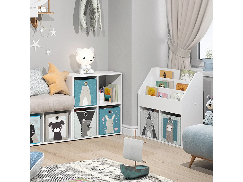 Libreria bambini bianco 72x30.7x79 luigi