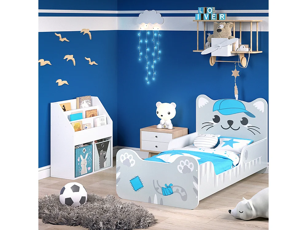 Libreria bambini bianco 72x30.7x79 luigi