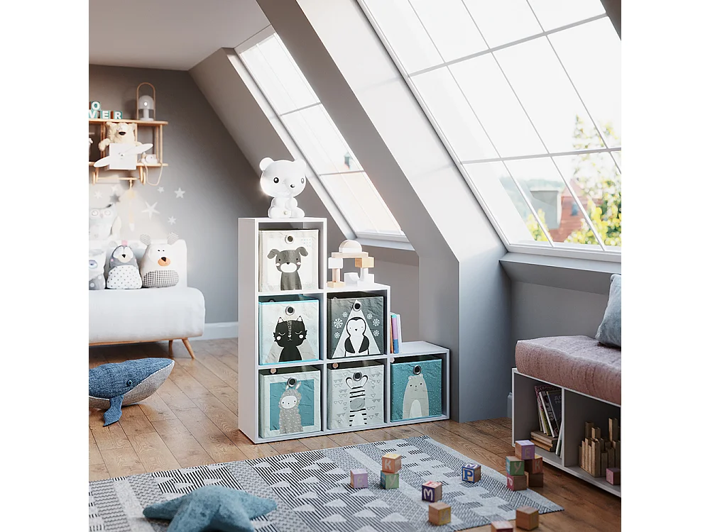 Étagère blanc 107.2x29x107.8