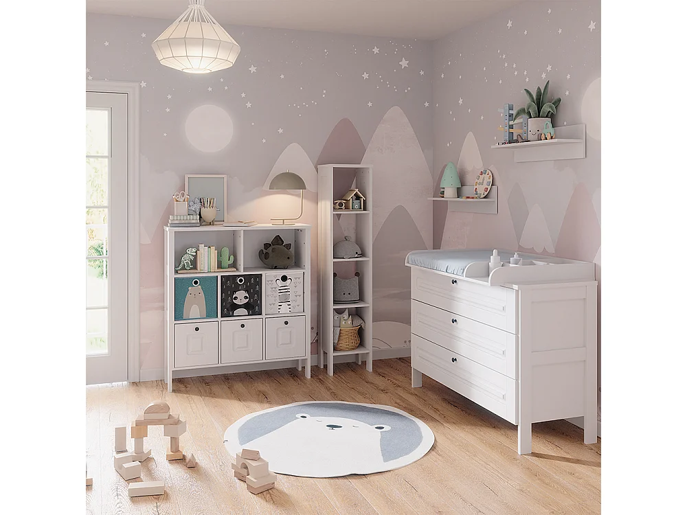 Kinderregal weiß 103.6x32.6x113.4 ajaton