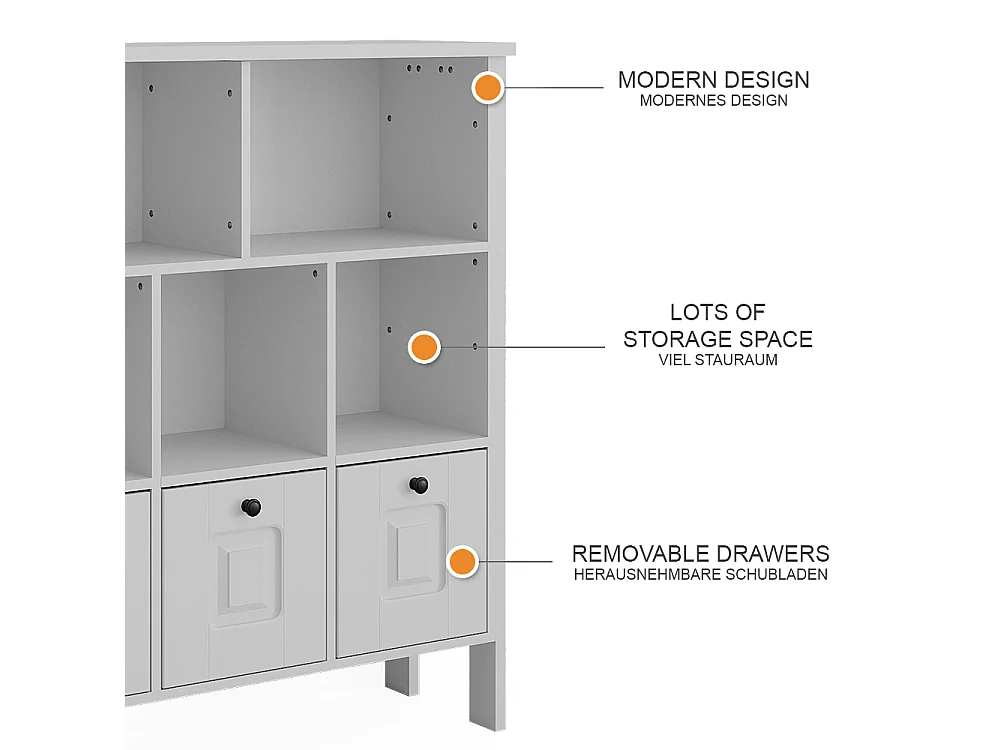 Kinderregal weiß 103.6x32.6x113.4 ajaton