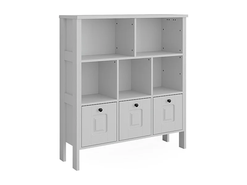 Libreria bambini bianco 103.6x32.6x113.4 ajaton