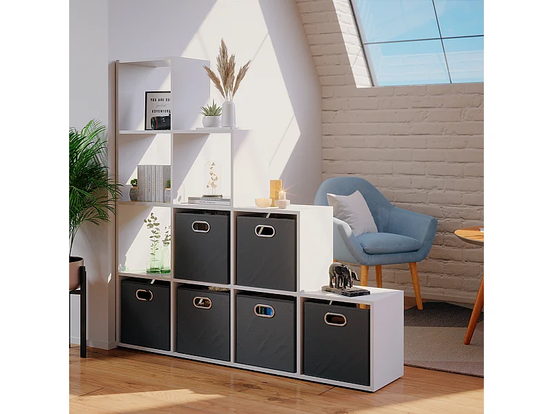 Treppenregal weiß 142.5x29x140