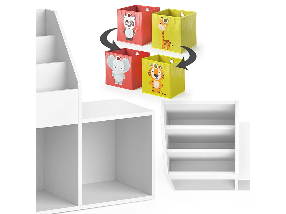 Libreria bambini bianco 30.9x72x79 luigi
