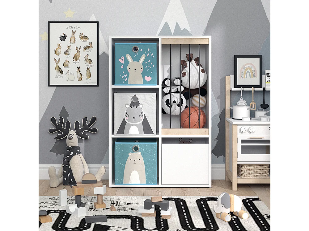 Libreria bambini bianco 29.2x72x107.8 luigi