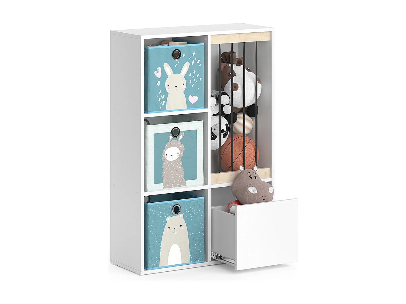 Bibliothèque enfant blanc 29.2x72x107.8 luigi