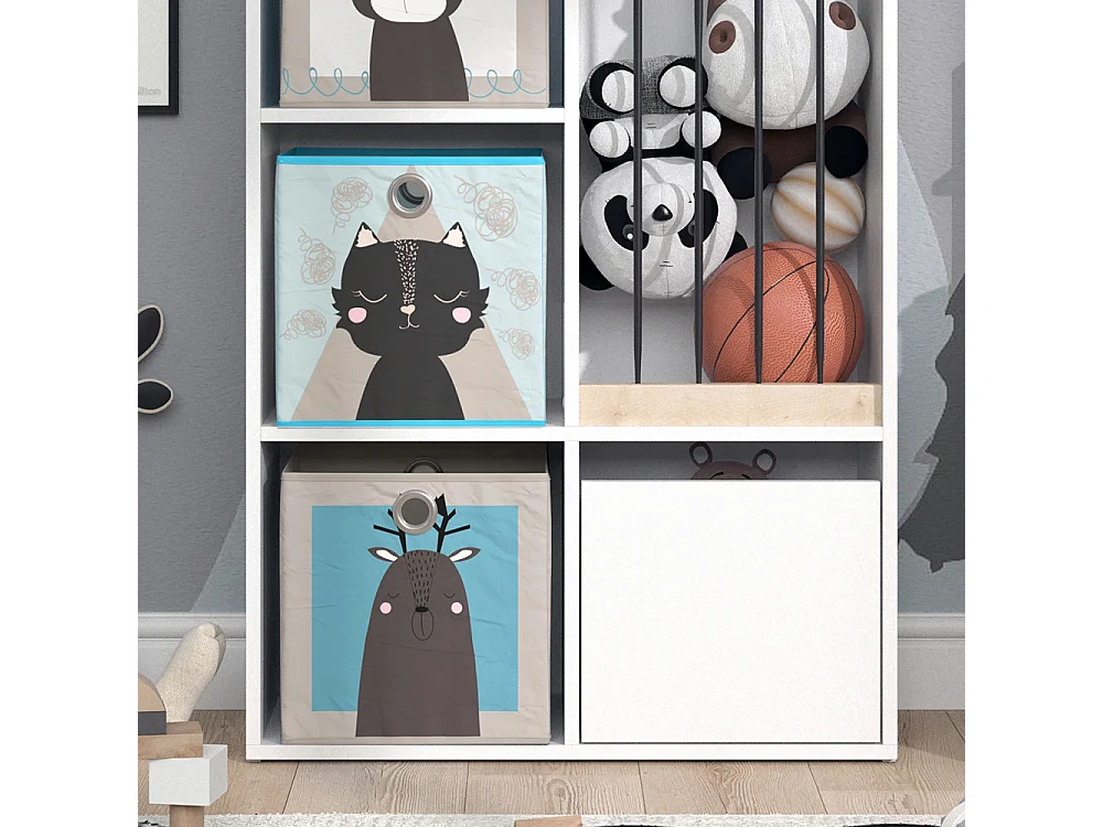 Bibliothèque enfant blanc 29.2x72x107.8 luigi