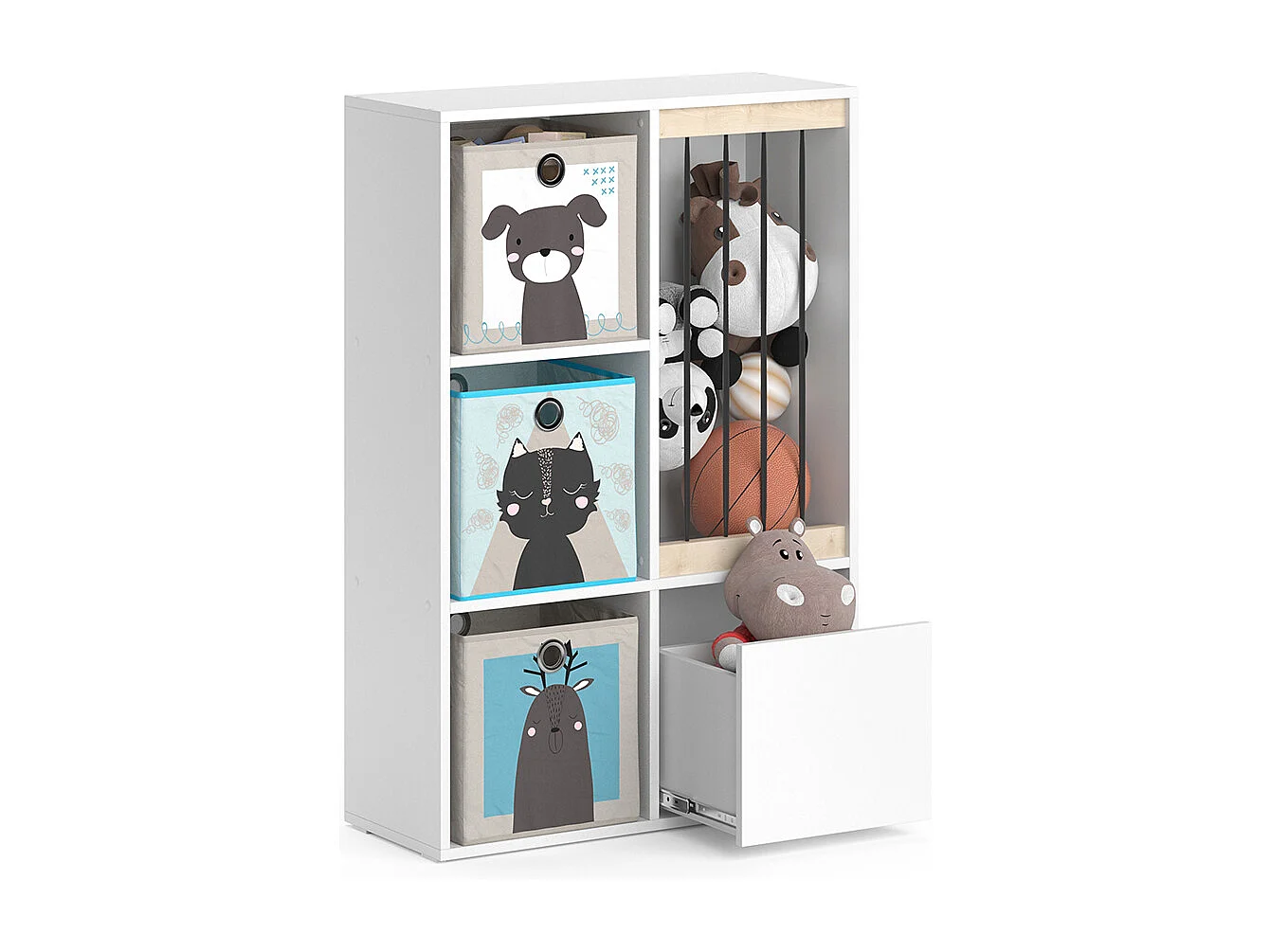 Bibliothèque enfant blanc 29.2x72x107.8 luigi