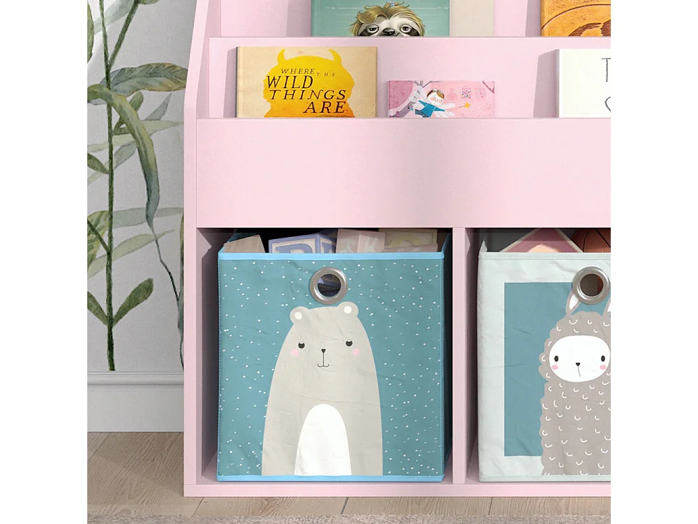Kinderboekenkast roze 72x30.7x79 luigi