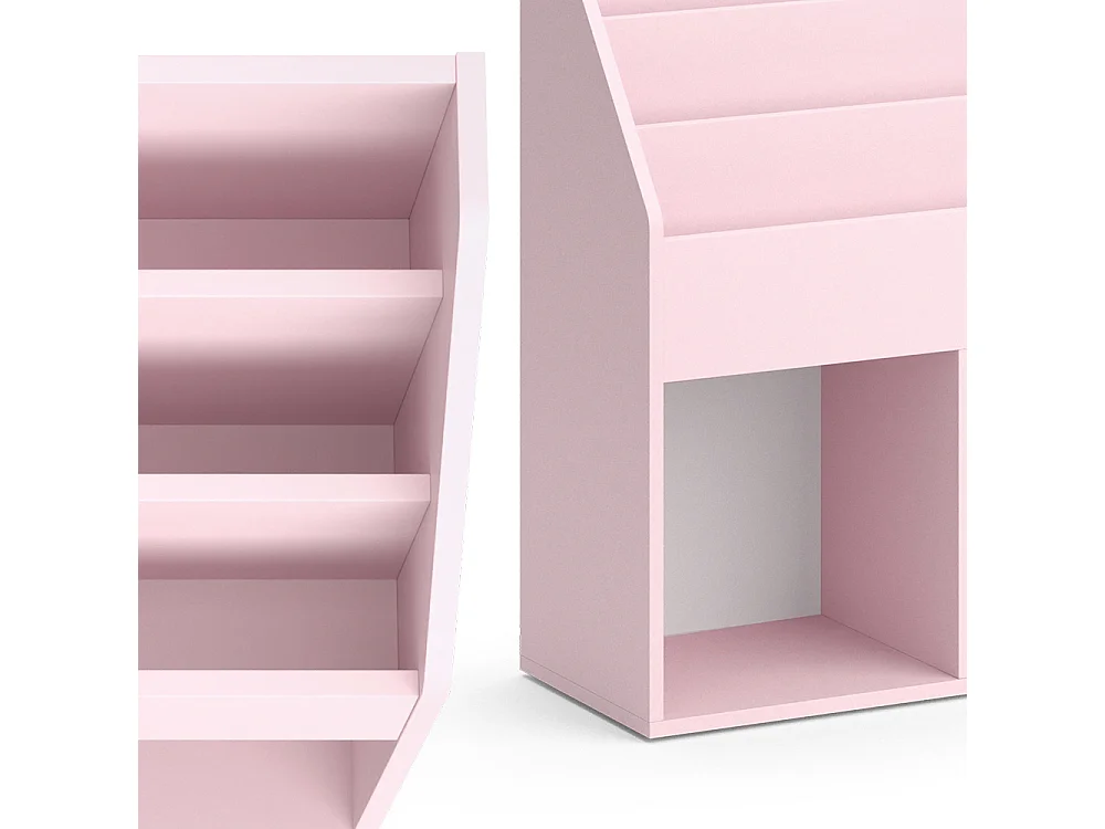 Kinderboekenkast roze 72x30.7x79 luigi